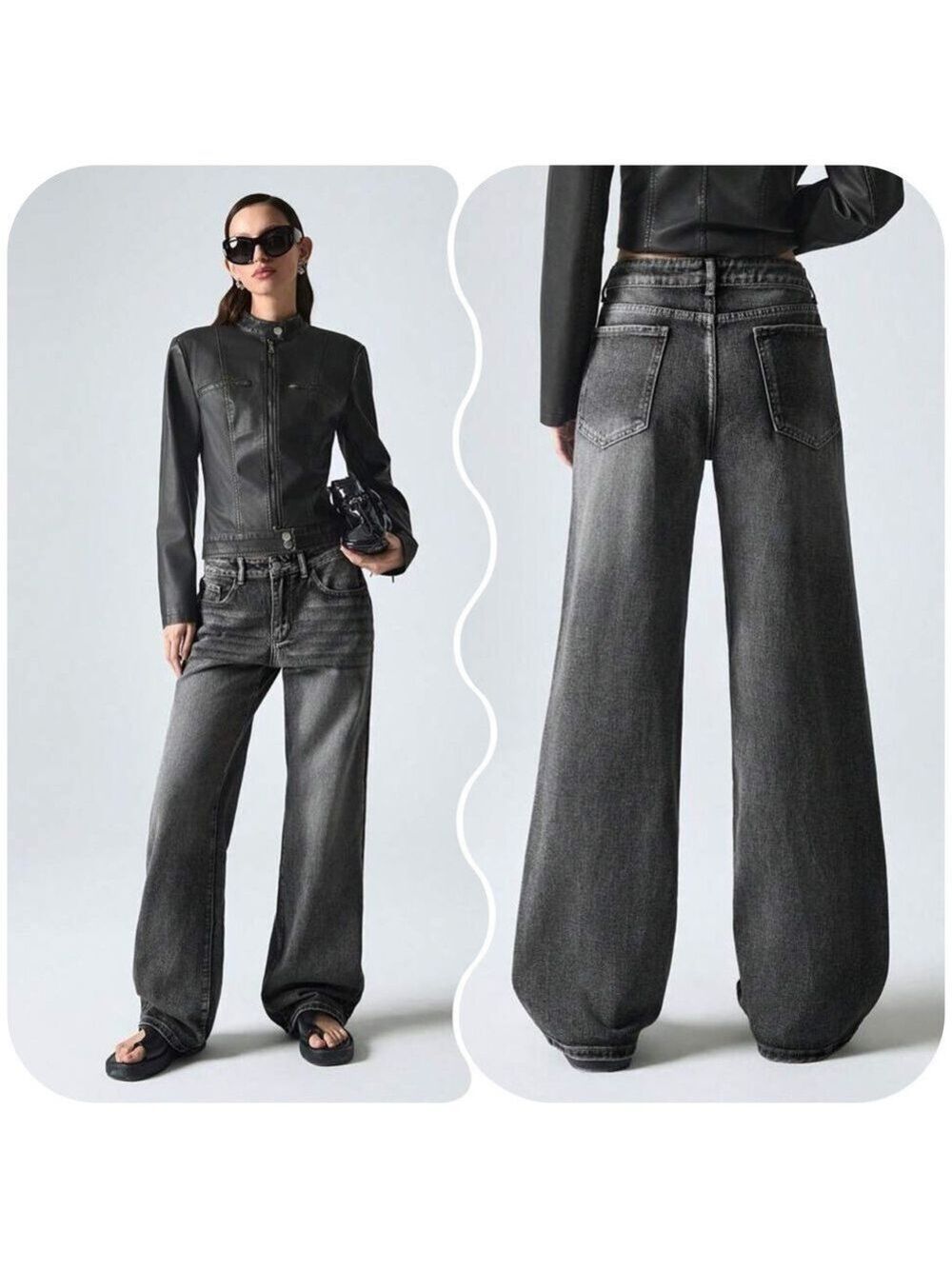 SHEIN - LYSMO Slant Pocket Wide Leg Jeans NWOT